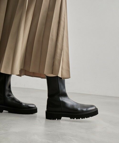 ROPE' / ロペ ブーツ(ロング丈) | リアルレザートラックソールショートブーツ(ブラック(01))