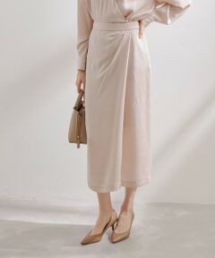 ROPE' / ロペ ミニ・ひざ丈スカート | TENラップ風タックスカート