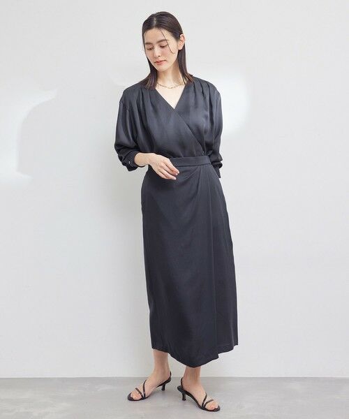 ROPE' / ロペ ミニ・ひざ丈スカート | TENラップ風タックスカート | 詳細1