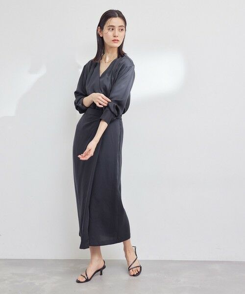 ROPE' / ロペ ミニ・ひざ丈スカート | TENラップ風タックスカート | 詳細16