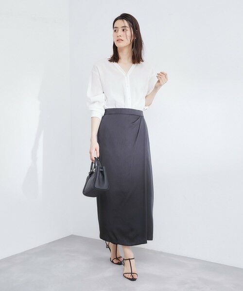 ROPE' / ロペ ミニ・ひざ丈スカート | TENラップ風タックスカート | 詳細17