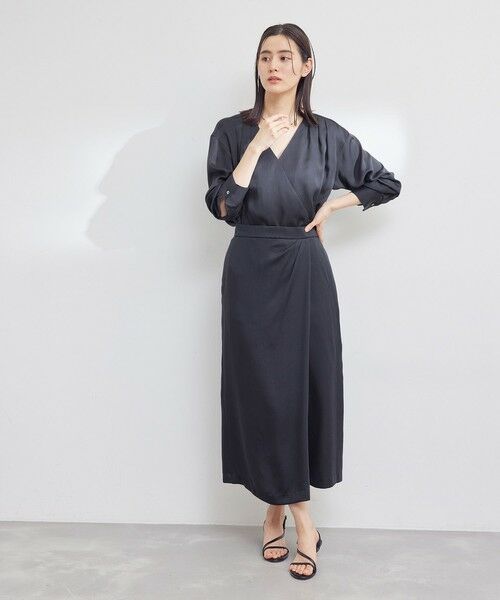 ROPE' / ロペ ミニ・ひざ丈スカート | TENラップ風タックスカート | 詳細2