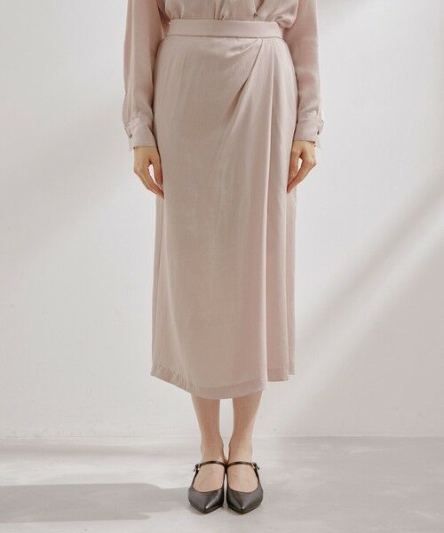 ROPE' / ロペ ミニ・ひざ丈スカート | TENラップ風タックスカート | 詳細7