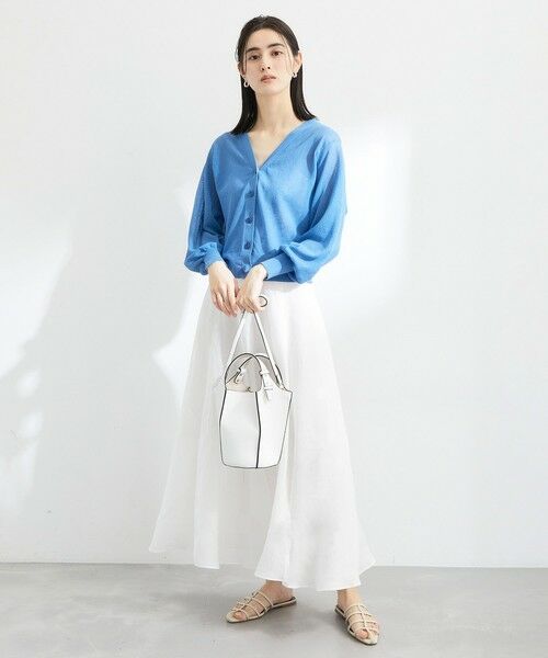 ROPE' / ロペ ミニ・ひざ丈スカート | ラミーサーキュラースリットスカート | 詳細1