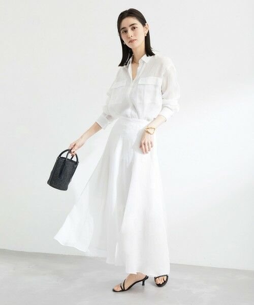 ROPE' / ロペ ミニ・ひざ丈スカート | ラミーサーキュラースリットスカート | 詳細19