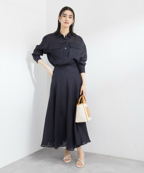 ROPE' / ロペ ミニ・ひざ丈スカート | ラミーサーキュラースリットスカート | 詳細23