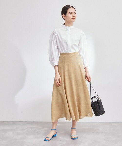 ROPE' / ロペ ミニ・ひざ丈スカート | ラミーサーキュラースリットスカート | 詳細4