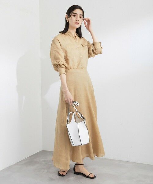 ROPE' / ロペ ミニ・ひざ丈スカート | ラミーサーキュラースリットスカート | 詳細5