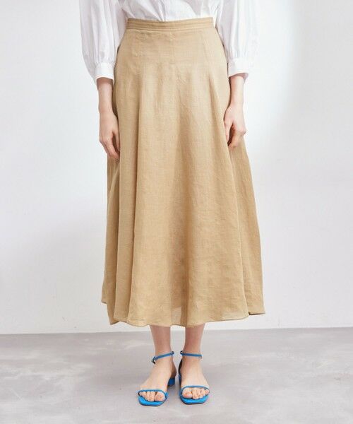 ROPE' / ロペ ミニ・ひざ丈スカート | ラミーサーキュラースリットスカート | 詳細9