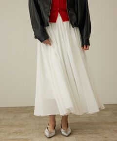 ROPE' / ロペ ミニ・ひざ丈スカート | コットンオーガンジーシアーボリュームスカート/イージーケア