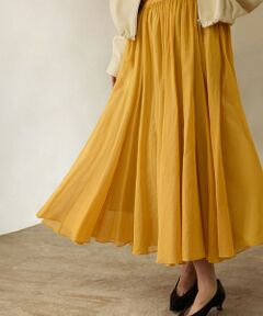 ROPE' / ロペ ミニ・ひざ丈スカート | コットンオーガンジーシアーボリュームスカート/イージーケア