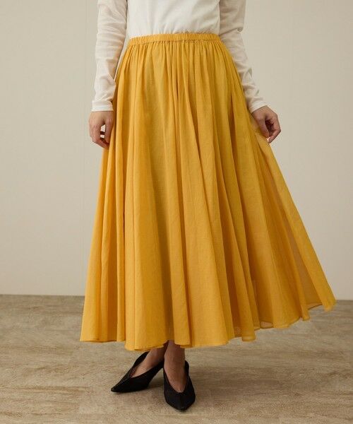 ROPE' / ロペ ミニ・ひざ丈スカート | コットンオーガンジーシアーボリュームスカート/イージーケア | 詳細10