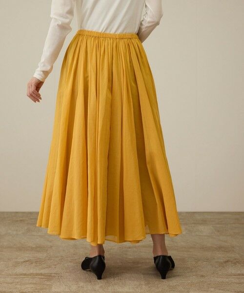 ROPE' / ロペ ミニ・ひざ丈スカート | コットンオーガンジーシアーボリュームスカート/イージーケア | 詳細12