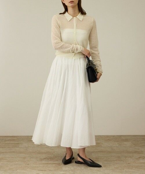 ROPE' / ロペ ミニ・ひざ丈スカート | コットンオーガンジーシアーボリュームスカート/イージーケア | 詳細17