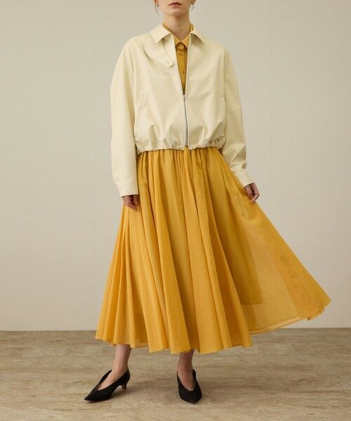 ROPE' / ロペ ミニ・ひざ丈スカート | コットンオーガンジーシアーボリュームスカート/イージーケア | 詳細2