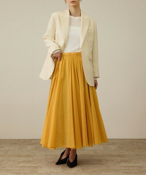 ROPE' / ロペ ミニ・ひざ丈スカート | コットンオーガンジーシアーボリュームスカート/イージーケア | 詳細20