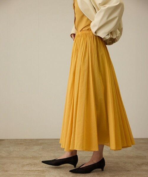 ROPE' / ロペ ミニ・ひざ丈スカート | コットンオーガンジーシアーボリュームスカート/イージーケア | 詳細3