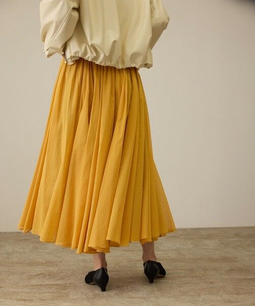 ROPE' / ロペ ミニ・ひざ丈スカート | コットンオーガンジーシアーボリュームスカート/イージーケア | 詳細4