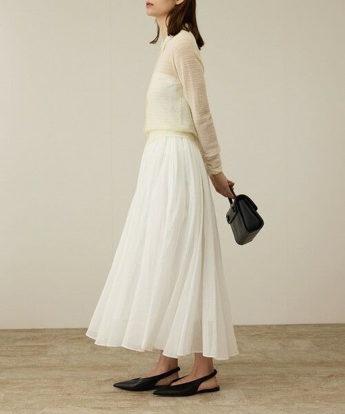 ROPE' / ロペ ミニ・ひざ丈スカート | コットンオーガンジーシアーボリュームスカート/イージーケア | 詳細5