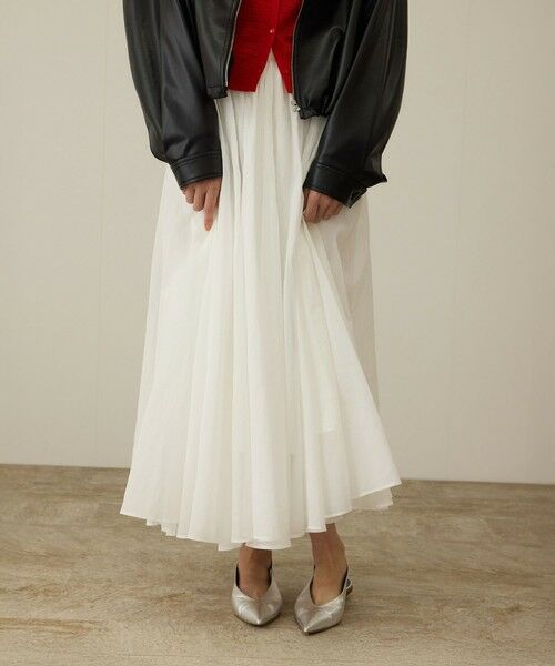 ROPE' / ロペ ミニ・ひざ丈スカート | コットンオーガンジーシアーボリュームスカート/イージーケア | 詳細8