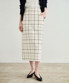 ROPE' / ロペ ミニ・ひざ丈スカート | 【洗える】ツイードチェック ポケット付きタイトスカート