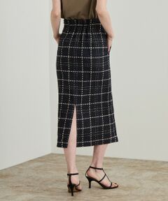 ROPE' / ロペ ミニ・ひざ丈スカート | 【洗える】ツイードチェック ポケット付きタイトスカート