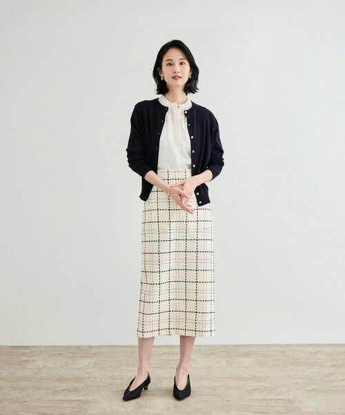 ROPE' / ロペ ミニ・ひざ丈スカート | 【洗える】ツイードチェック ポケット付きタイトスカート | 詳細10