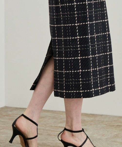 ROPE' / ロペ ミニ・ひざ丈スカート | 【洗える】ツイードチェック ポケット付きタイトスカート | 詳細18