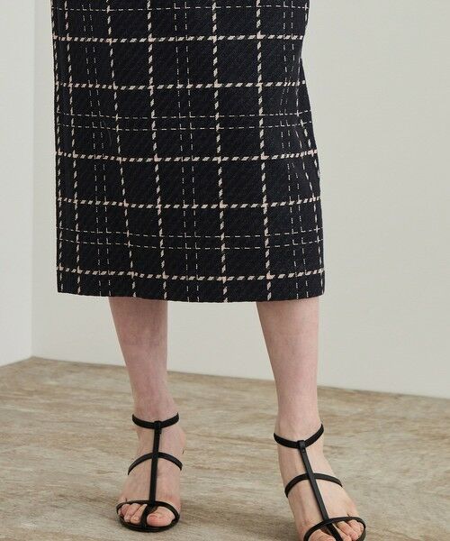 ROPE' / ロペ ミニ・ひざ丈スカート | 【洗える】ツイードチェック ポケット付きタイトスカート | 詳細19
