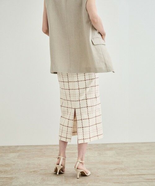 ROPE' / ロペ ミニ・ひざ丈スカート | 【洗える】ツイードチェック ポケット付きタイトスカート | 詳細24