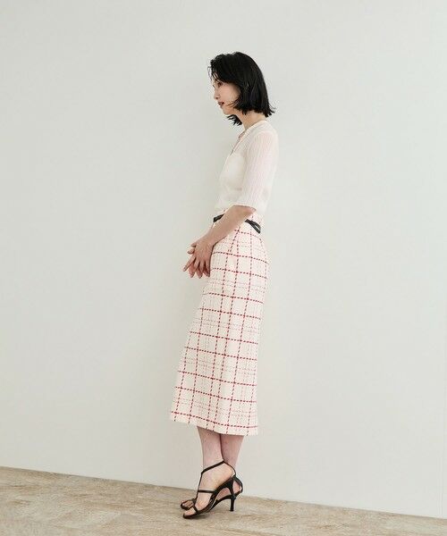 ROPE' / ロペ ミニ・ひざ丈スカート | 【洗える】ツイードチェック ポケット付きタイトスカート | 詳細26