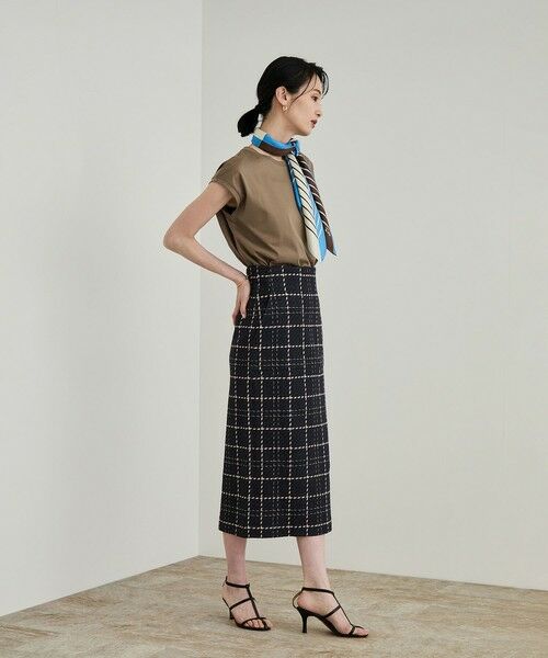 ROPE' / ロペ ミニ・ひざ丈スカート | 【洗える】ツイードチェック ポケット付きタイトスカート | 詳細28