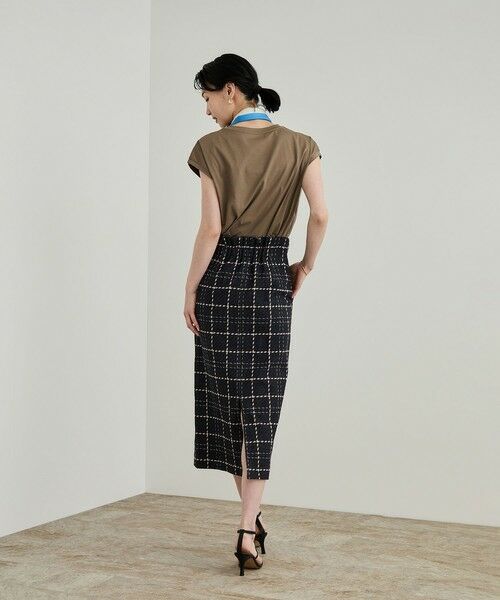 ROPE' / ロペ ミニ・ひざ丈スカート | 【洗える】ツイードチェック ポケット付きタイトスカート | 詳細6