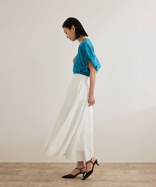 ROPE' / ロペ ミニ・ひざ丈スカート | 【洗える】ナイロンコットンタフタサーキュラースカート | 詳細1