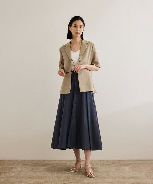 ROPE' / ロペ ミニ・ひざ丈スカート | 【洗える】ナイロンコットンタフタサーキュラースカート | 詳細15