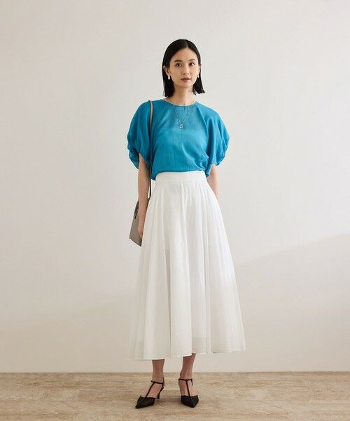 ROPE' / ロペ ミニ・ひざ丈スカート | 【洗える】ナイロンコットンタフタサーキュラースカート | 詳細16