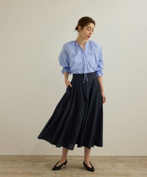 ROPE' / ロペ ミニ・ひざ丈スカート | 【洗える】ナイロンコットンタフタサーキュラースカート | 詳細17