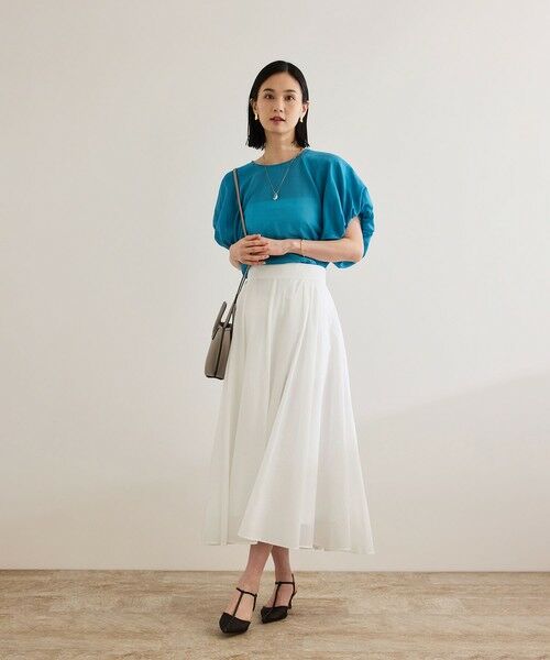 ROPE' / ロペ ミニ・ひざ丈スカート | 【洗える】ナイロンコットンタフタサーキュラースカート | 詳細4