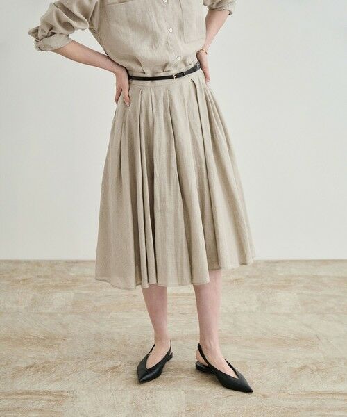 ROPE' / ロペ ロング・マキシ丈スカート | 【洗える】ヨーロピアンリネンフレアスカート/一部セットアップ対応 | 詳細22