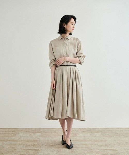 ROPE' / ロペ ロング・マキシ丈スカート | 【洗える】ヨーロピアンリネンフレアスカート/一部セットアップ対応 | 詳細4
