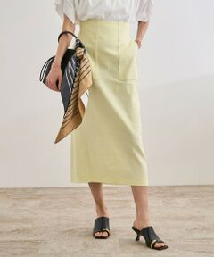 ROPE' / ロペ ロング・マキシ丈スカート | 【洗える】サテンリネン ポケット付きタイトスカート【34サイズ/J'aDoRe・店舗限定】/25SS