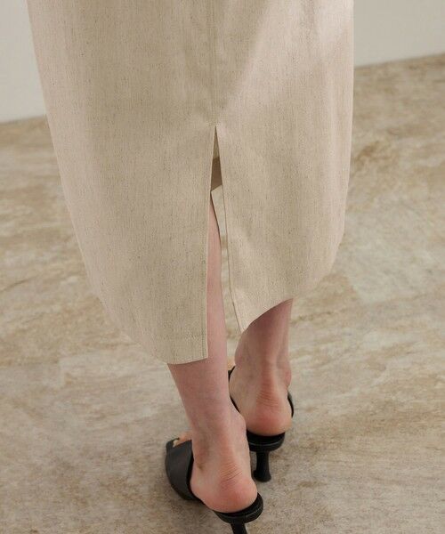 ROPE' / ロペ ロング・マキシ丈スカート | 【洗える】サテンリネン ポケット付きタイトスカート【34サイズ/J'aDoRe・店舗限定】/25SS | 詳細24