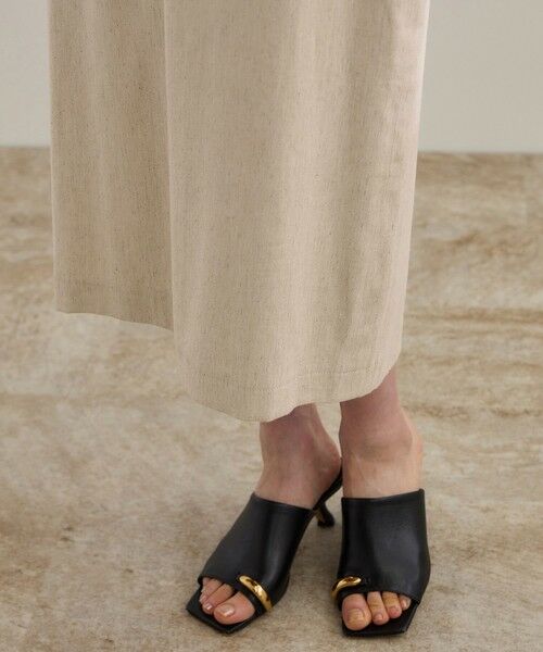 ROPE' / ロペ ロング・マキシ丈スカート | 【洗える】サテンリネン ポケット付きタイトスカート【34サイズ/J'aDoRe・店舗限定】/25SS | 詳細25
