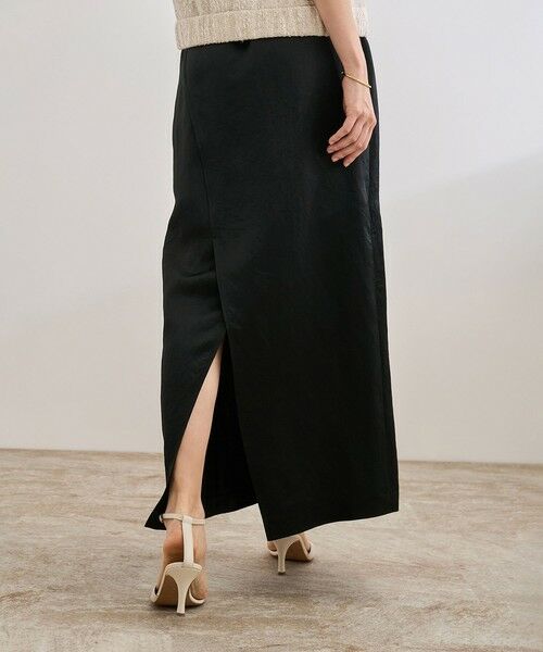 ROPE' / ロペ ミニ・ひざ丈スカート | アセテートリネンバッククロススカート/洗える | 詳細1