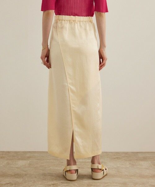 ROPE' / ロペ ミニ・ひざ丈スカート | アセテートリネンバッククロススカート/洗える | 詳細16