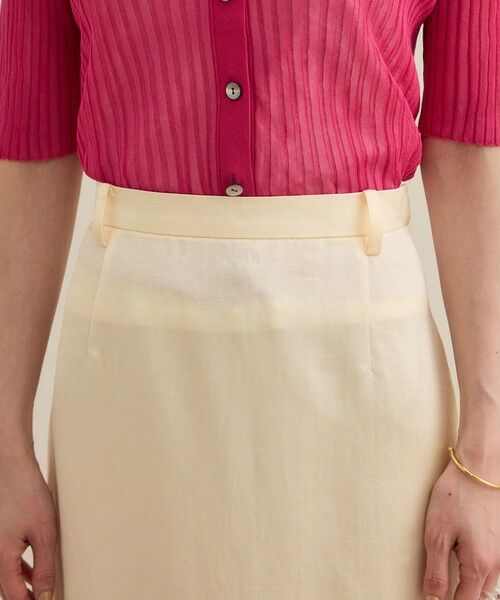 ROPE' / ロペ ミニ・ひざ丈スカート | アセテートリネンバッククロススカート/洗える | 詳細18