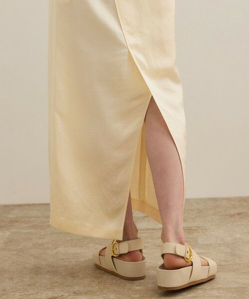 ROPE' / ロペ ミニ・ひざ丈スカート | アセテートリネンバッククロススカート/洗える | 詳細19