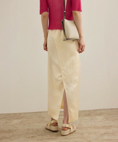 ROPE' / ロペ ミニ・ひざ丈スカート | アセテートリネンバッククロススカート/洗える | 詳細24