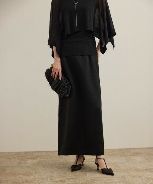 ROPE' / ロペ ミニ・ひざ丈スカート | アセテートリネンバッククロススカート/洗える | 詳細27