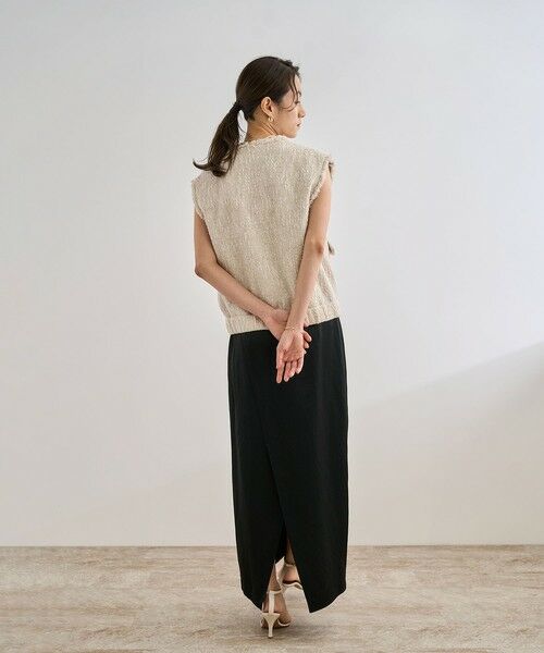 ROPE' / ロペ ミニ・ひざ丈スカート | アセテートリネンバッククロススカート/洗える | 詳細4